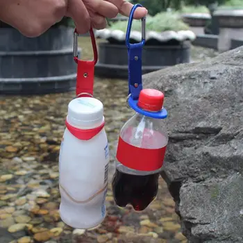 

Mountain Climbing Nylon Strap Elastic Hanging Rubber Bottle Buckle Easy To Use