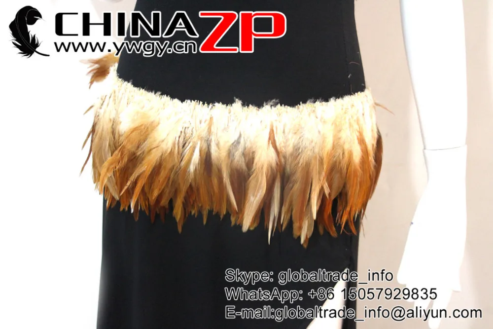 Chinazp Перо нанизаны 850 штук/комплект коричневый половина бронзовый петух седло Перо S для танцев костюмы