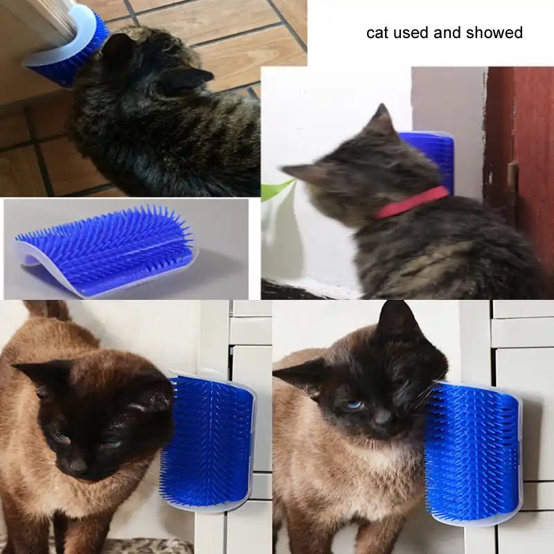 Cat Self Groomer Wall Core Tickle Play Toy With Combs For Cat Long