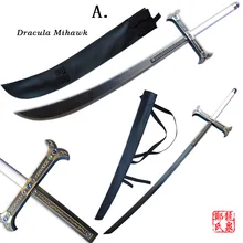 Free Shipping Anime One Piece Cosplay Carbon Steel ‘Yuro’ Sword of Dracule Mihawk Hawkeye & Sheath Decorative