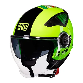 

BYE New Motorcycle Helmet Crash Hemelt Breathable Comfort Half Double Lens Chopper Motorbike Moto Helmet For Motorcycle