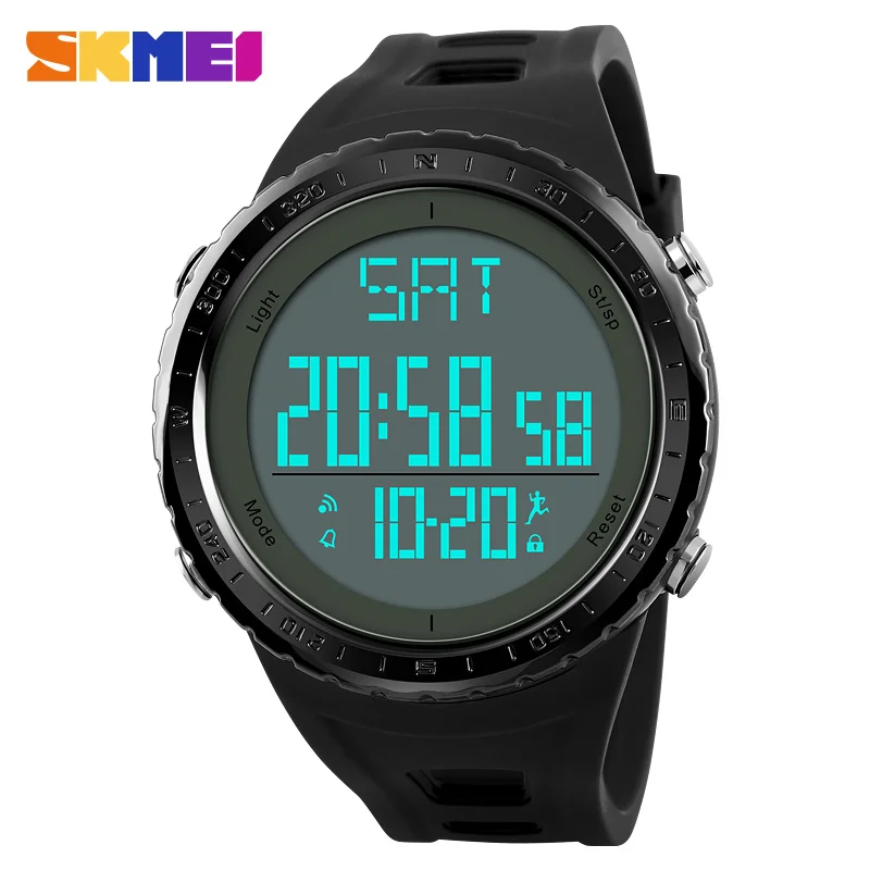 

SKMEI 1288 Mens Watches Double Time Men Calorie Sports Data Storage Watch Date Clock Countdown Wrist Watch Relogio Masculino