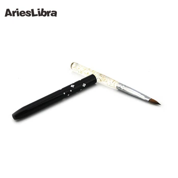 

AriesLibra 100PCS Kolinsky Sable Nail Art Brush Detachable Design 4# Acrylic Brush Nail Art Pen for Nail Painting Brush Pen