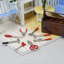 Dongzhur инструмент 8 Набор мини мебель модель инструмент 8 шт набор кукольная мебель, аксессуары 1:12 аксессуары для кукольного дома