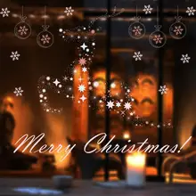 Счастливого Рождества фон украшения съемные наклейки Прямая поставка sep14