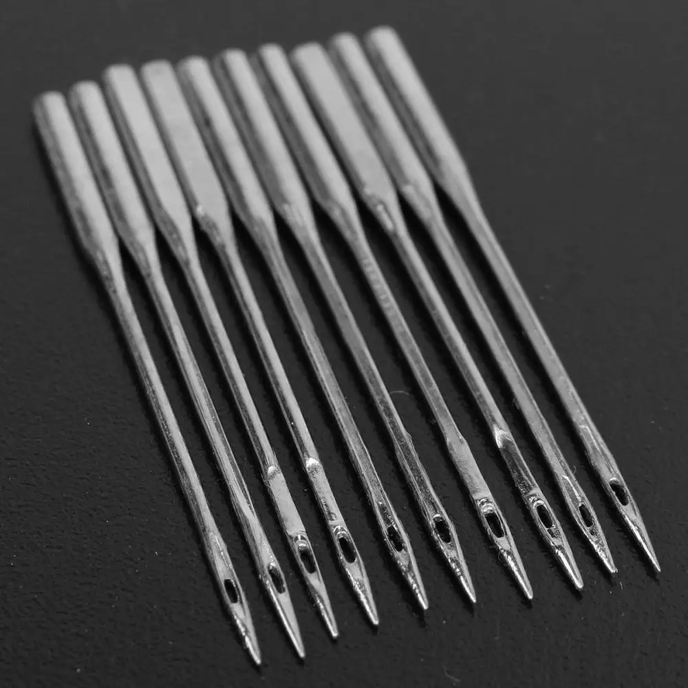 

10Pcs Threading Needles Pins for Domestic Sewing Machine 65/9 90/14 Sewing Needles DIY Apparel Sewing Fabric