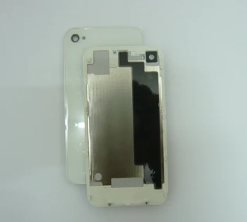 

Wholesale - Back Glass Battery cell phone back glass battery housing for Iphone 4g 4s white and balck color 30pcs freeshipping