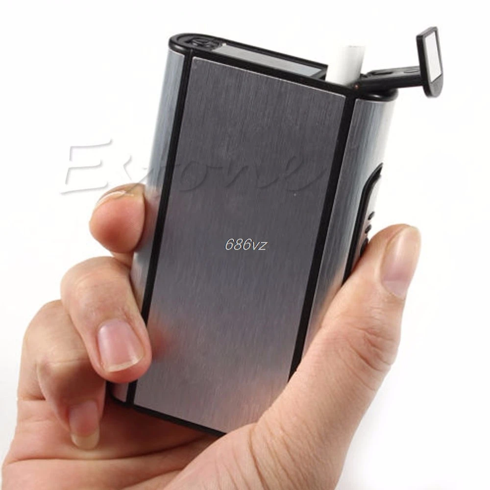

Metal Box Aluminum Pocket Cigarette Case Automatic Ejection Holder N27 Drop Ship