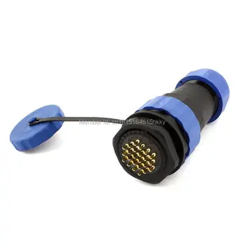 

Waterproof Aviation Plug Socket SD28 28mm 24 Pin 24P Panel Mount Connector IP68