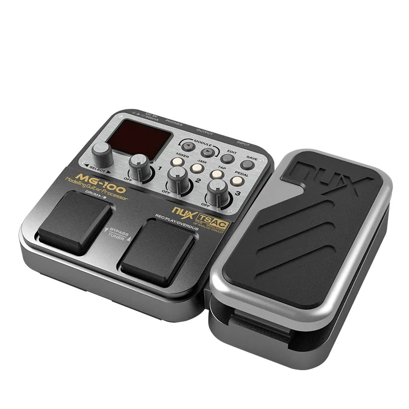 

NUX MG-100 MG100 Modeling Guitar Processor Guitar Effect Pedal Drum Tuner Recorder Multi-function With Guitar Modeling Processor