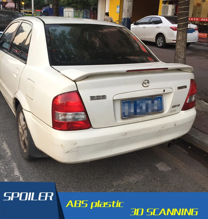 

For Mazda 323 Spoiler ABS Material Car Rear Wing Primer Color Rear Spoiler For Mazda 323 Mazda323 Spoiler 2002-2010