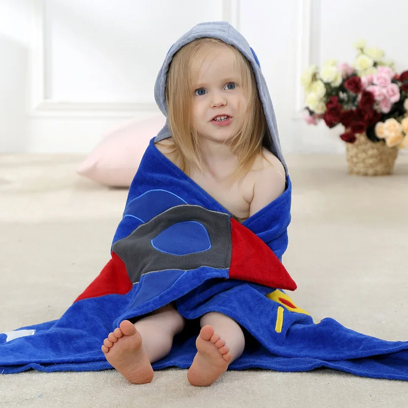 Buy children bathrobes new pure cotton towels cartoon fashion baby bath towel f