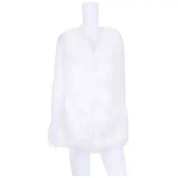 

Women Vintage Trendy Faux Fur Gilet Vest Jacket Mid-long Outwear Waistcoat