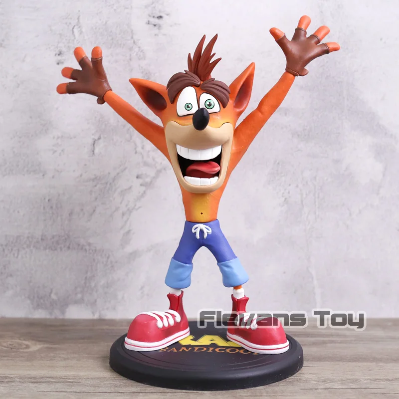 Crash Bandicoot ПВХ покрытием Статуя Рисунок Коллекционная модель игрушка Рождественский подарок на день рождения