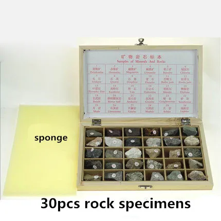 

30Pcs Mineral Specimens, Primary And Secondary School Science Materials Teaching Instruments Geography Rock Specimens
