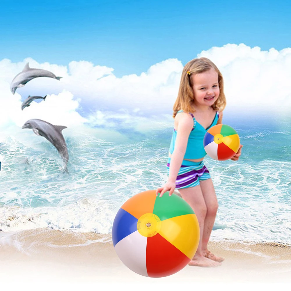 23 Вт, 30 Вт, 36 см надувной пляжный мяч из ПВХ воды всех цветов радуги-Цвет шариками летний открытый пляж бассейн купание и плавание кольца