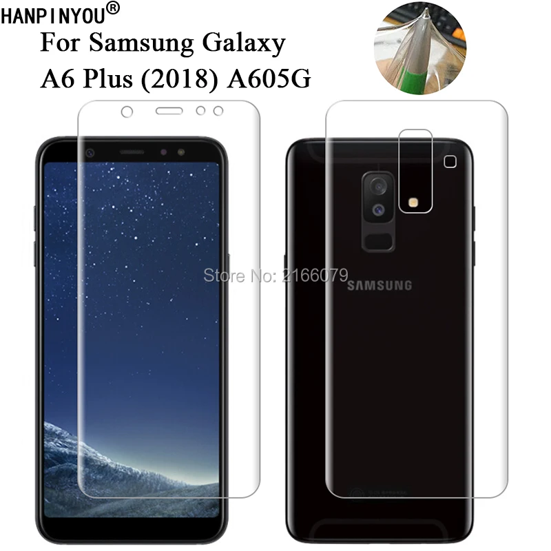 Защитная пленка для Samsung Galaxy A6 Plus + (2018) A605G 6 0 дюйма мягкая тпу передняя и задняя