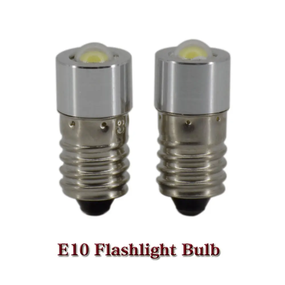 CNSUNWAY 1-Pack E10 факел лампочки Lamp1W 3 В супер яркий светодио дный лампы 6000 К Белый Замена фонарик лампы
