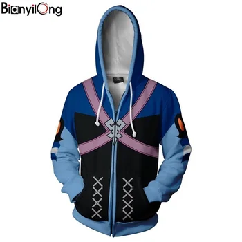 

BIANYILONG hot Men Women Hooded Heart of the kingdom 3D Printed Hoodies Tracksuit zipper hoody hooded hip hop tops Zip hoodie