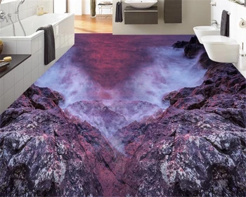 

beibehang Customize any size wallpaper beautiful fairyland coast stone living room bathroom 3d flooring painting papel de parede