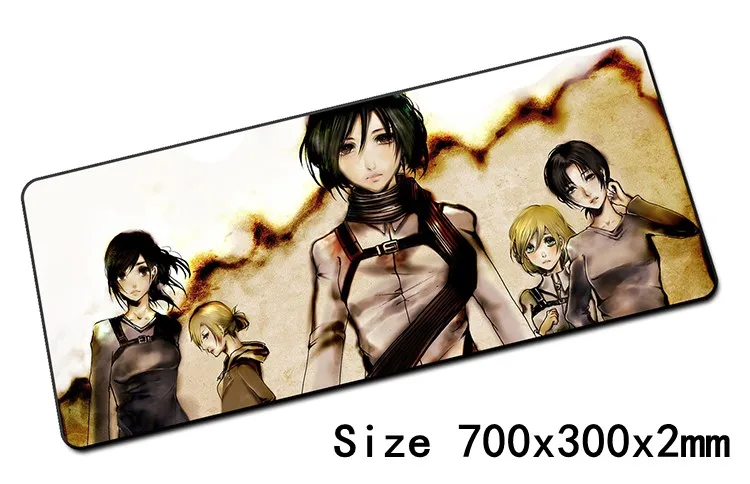 Attack on titan padmouse 700x300 мм коврик для мышь Notbook компьютер locrkand игровой коврик для мыши для ноутбука коврик для мыши - Цвет: Size 700x300x2mm