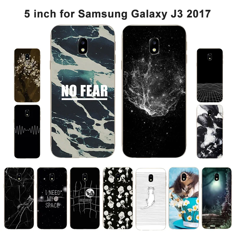 For Samsung Galaxy J3 2017 Case Cover Silicone Aerospace Painted Back J330 Europe Version | Мобильные телефоны и