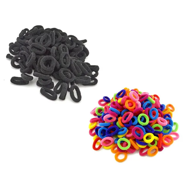 100Pcs / Lot Child Baby Small Rubber Bands Elastic Ponytail Holders