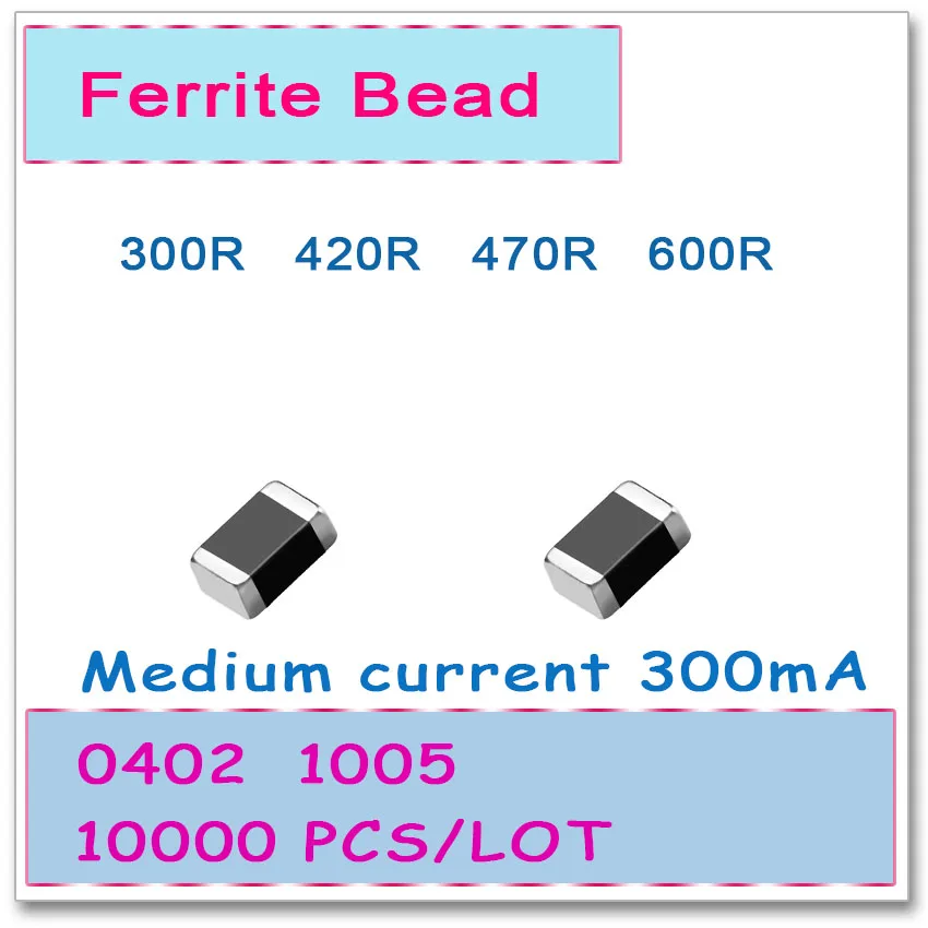 JASNPROSMA 0402/1005 100MHZ 10000PCS 300mA Medium current SMD Ferrite