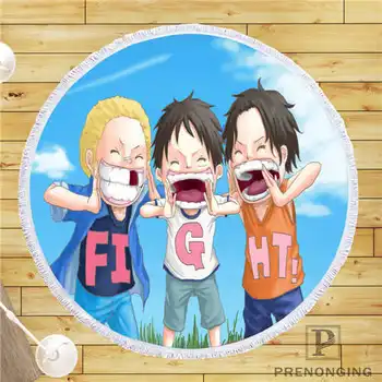 

Custom DIY Customized Microfiber Fabric ONE.PIECE.full. Round Beach Blanket Towel Printed on Demand 150cm #19-01-28-1-15