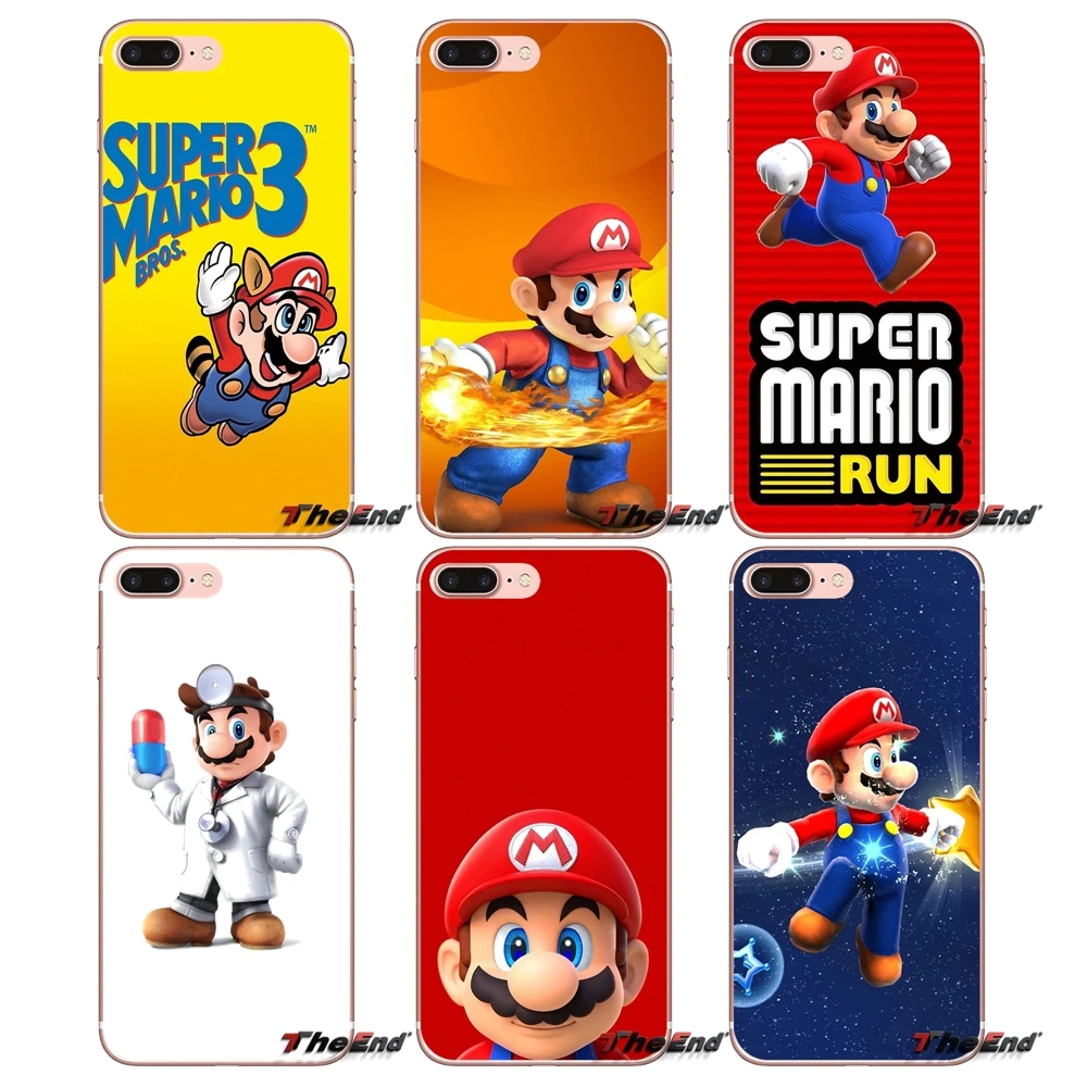 

For Samsung Galaxy S2 S3 S4 S5 MINI S6 S7 edge S8 S9 Plus Note 2 3 4 5 8 Coque Fundas super mario bros Flexible Phone Shell Case