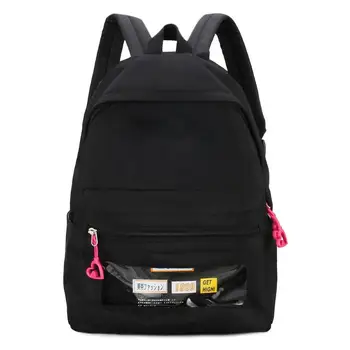 

Printing Nylon Women Backpack Preppy Style Large Capacity Travel School Bagpack Solid Color Backpack Female