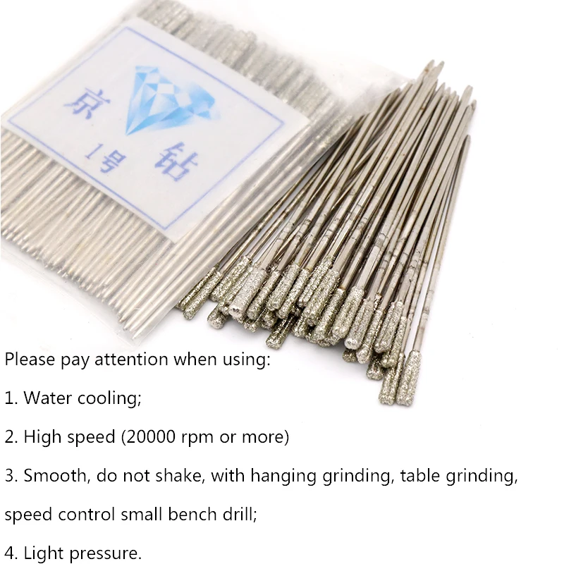 20pcs 1~2.4mm Diamond Coated Drill Bit Solid Bits Punch Needle For Jewelry Ceramic Jade Agate Glass Amber Drilling Tool 20pcs 1~2.4mm Diamond Coated Drill Bit Solid Bits Punch Needle For Jewelry Ceramic Jade Agate Glass Amber Drilling Tool