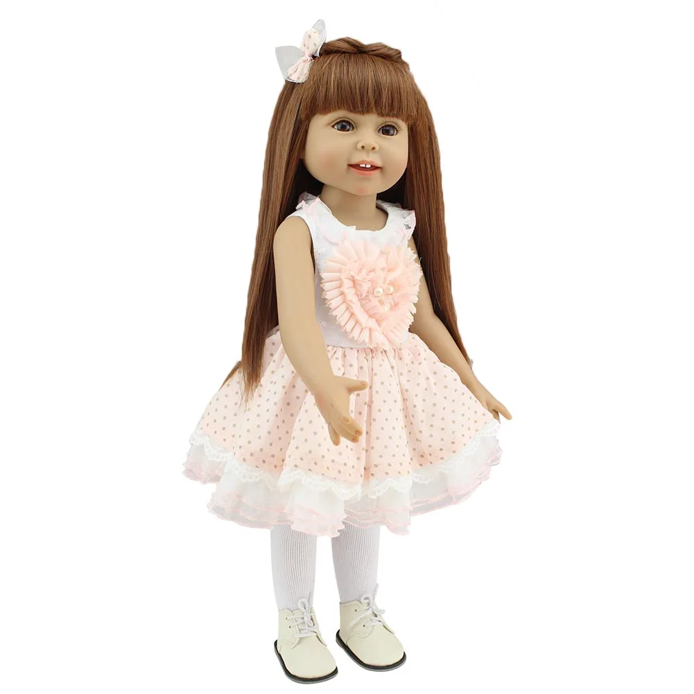 

NPK 45cm Cute Dress Reborn Girl Doll Toys Children DIY Accessories Vinyl Lifelike Baby Dolls YH