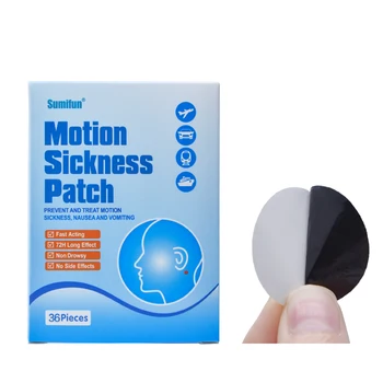 

72Pcs Sumifun Anti Motion Sickness Patch Fast Acting Behind Ear Chinese Herbal Plaster Dizziness Health Care Medical D0684