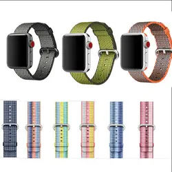 Серии 4/3/2/1 тканые полосы Спорт петля ремешок для Apple Watch нейлон ремешок браслет для iwatch ремешок 38 мм 42 мм 40 мм 44 мм