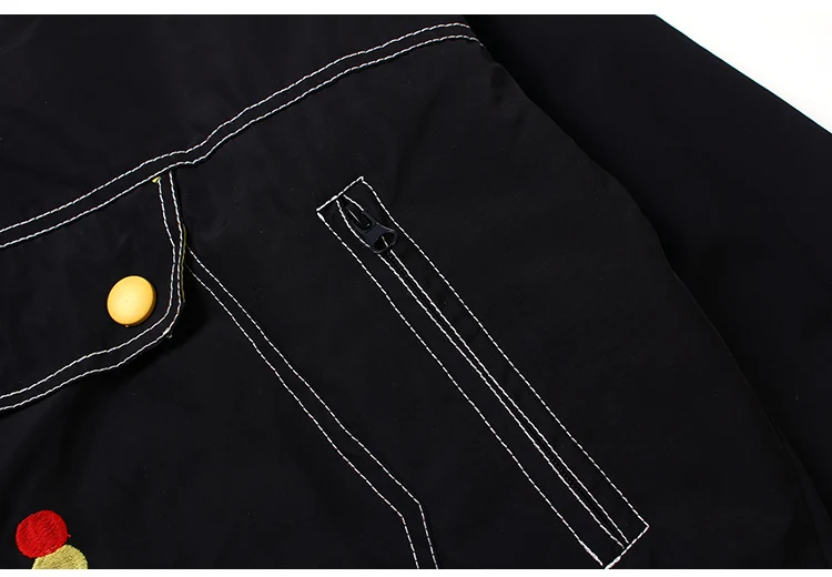 Винтажная Женская куртка из вельвета и плотного флиса с капюшоном, пальто с хлопковой подкладкой, черная парка с вышивкой в виде букв, пуловеры