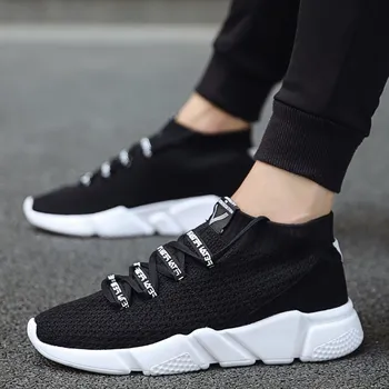 

2019 spring high top sports running shoes for man Comfortable For adults trainers Walking jogging man Fitness Sneakers