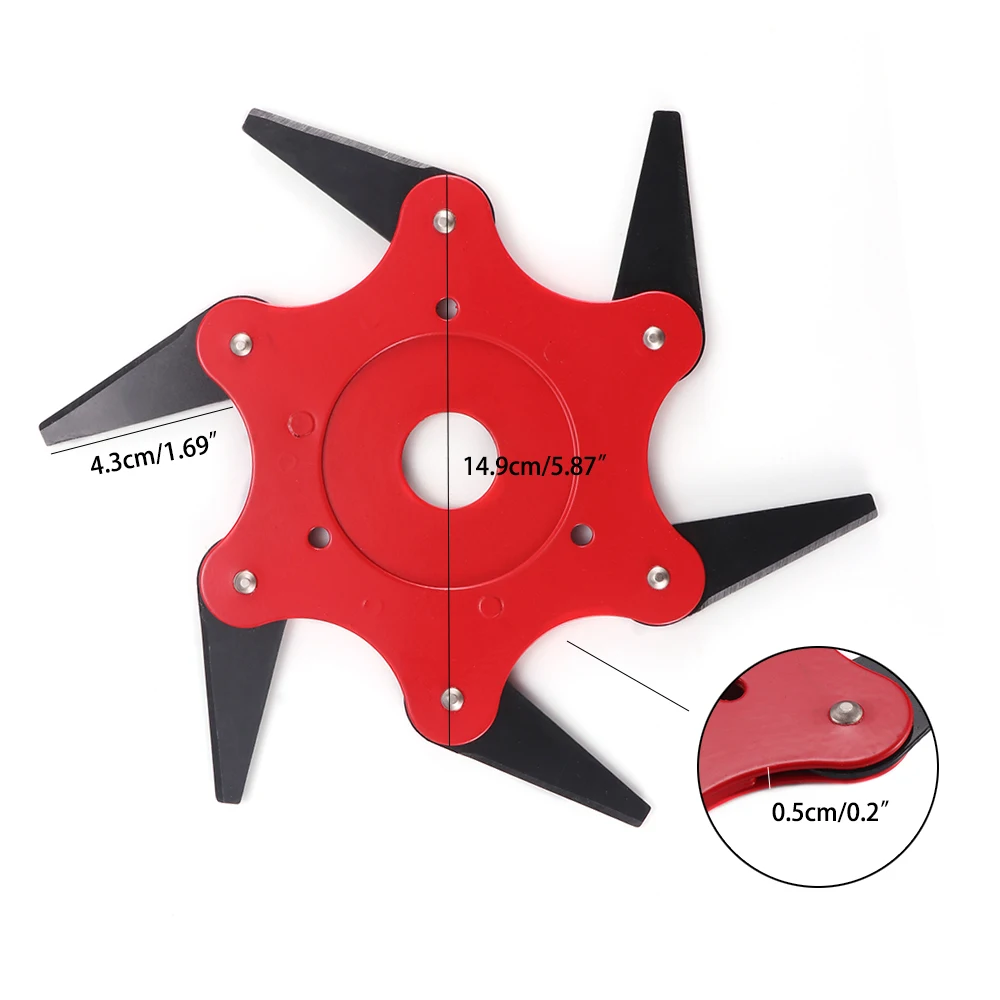 Универсальная 6 зубная щетка, триммер, металлические лезвия, триммер, головка, щетка, нож для садовой травы, триммер, головка для газонокосилки