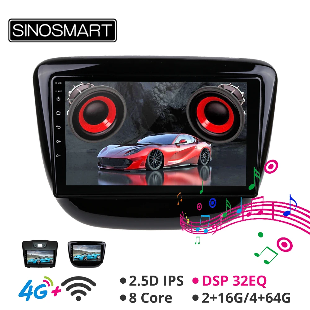 Flash Deal Sinosmart Android 8.1 Car GPS Navigation Radio for Chevrolet  S10 Isuzu D-max Cavalier 2014 2din 2.5D IPS/QLED Screen 14