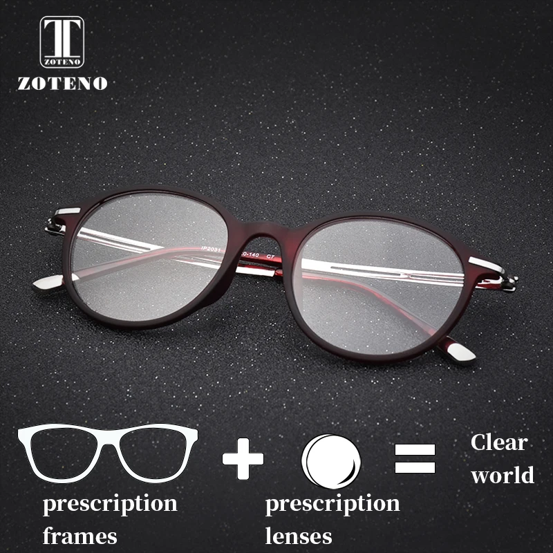 TR90 Prescription Glasses Women Round Clear Photochromic Progressive