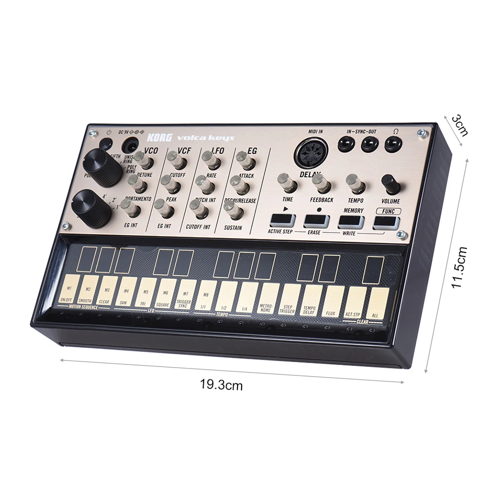 

VOLCA KEYS Analog Synthesizer Synth Built-in Delay Effect Loop Sequencer with MIDI In 3.5mm Sync In/ Out Headphone Jacks