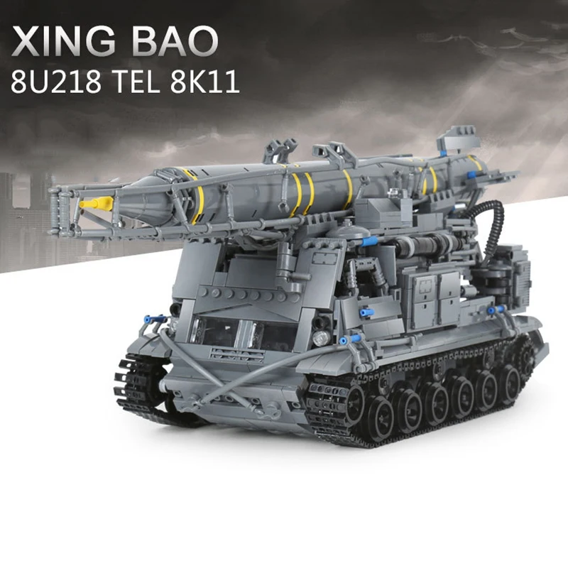 

XB06005 1750Pcs Military Series The 8U218 TEL 8K11 Set Building Blocks Bricks With Figures Children Educational Boys Toys Gifts