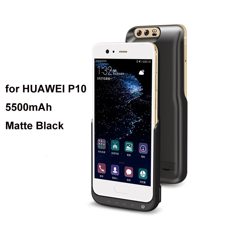 100 шт JLW 5500 mAh зарядное устройство чехол для Huawei P10 Внешняя резервная батарея клип перезаряжаемый чехол для Huawei P10 - Цвет: Black