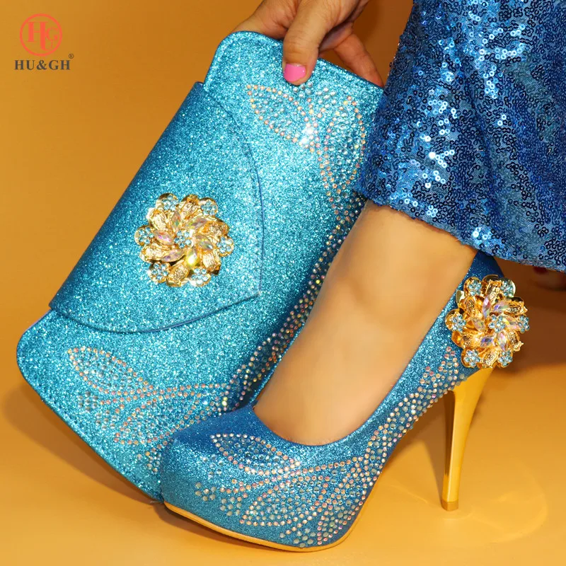 Sky Blue African Matching Shoes and Bags Italian In Women Nigerian Party Shoe and Bag Sets Women Wedding Shoes and Bag Set Italy Sky Blue African Matching Shoes and Bags Italian In Women Nigerian Party Shoe and Bag Sets Women Wedding Shoes and Bag Set Italy