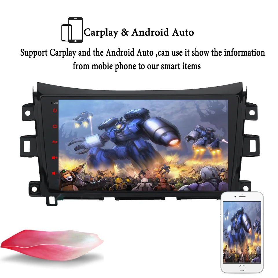 Perfect 10.1 Inch 2Din Android 9.1 Car Radio Octa Core HD 1024*600 Touch screen GPS Multimedia Player For Nissan NAVARA Frontier NP300 5