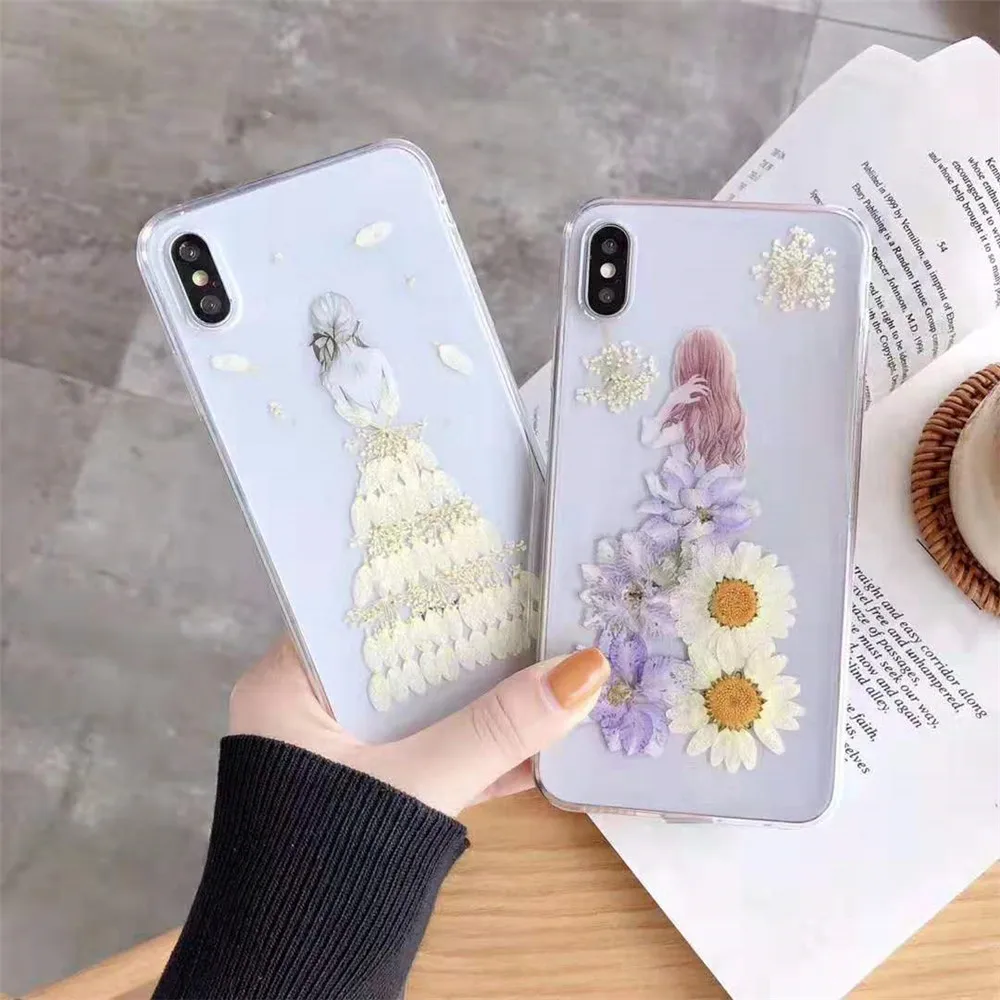 Прозрачные чехлы ручной работы для телефонов iPhone 7 8 6 6S Plus X XS Max XR|Бамперы| |