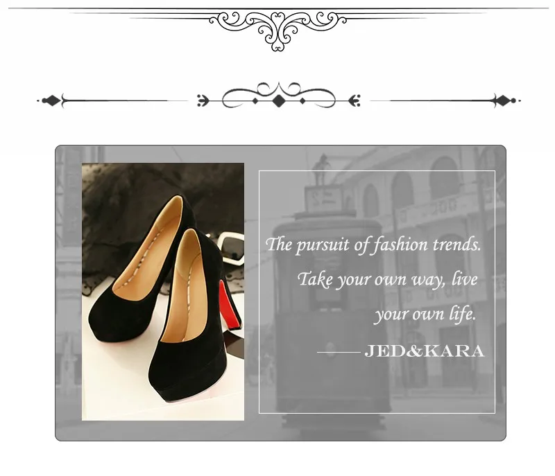 JK/туфли-лодочки на платформе и Высоком толстом каблуке; коллекция года; свадебные туфли; женская модная обувь из флока; выразительные женские туфли-лодочки; Цвет Черный; большие размеры 32-43