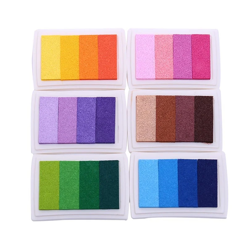 

Gradient Colorful Inkpad Home Seal Stamp Ink Pad Scrapbooking Inkpad for Decorating Diary Book Paper Card Handicraft Tool