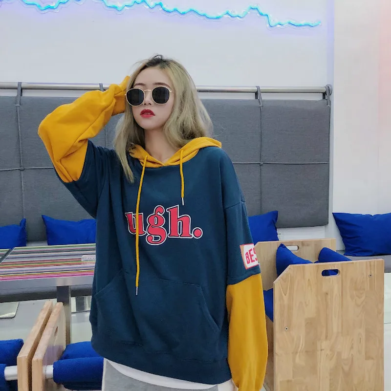 Autumn Women Ladies Hoodie Sweatshirt Letter Print Hooded