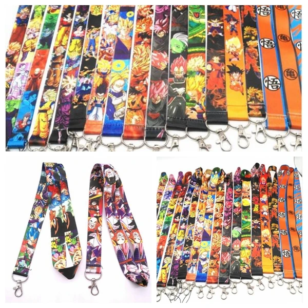 

Free Shipping 10 pcs Anime Dragon Ball Z Key Chains Neck Strap Keys Camera ID Card Lanyard N-124